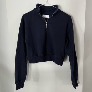 TNA cropped half zip sweatshirt